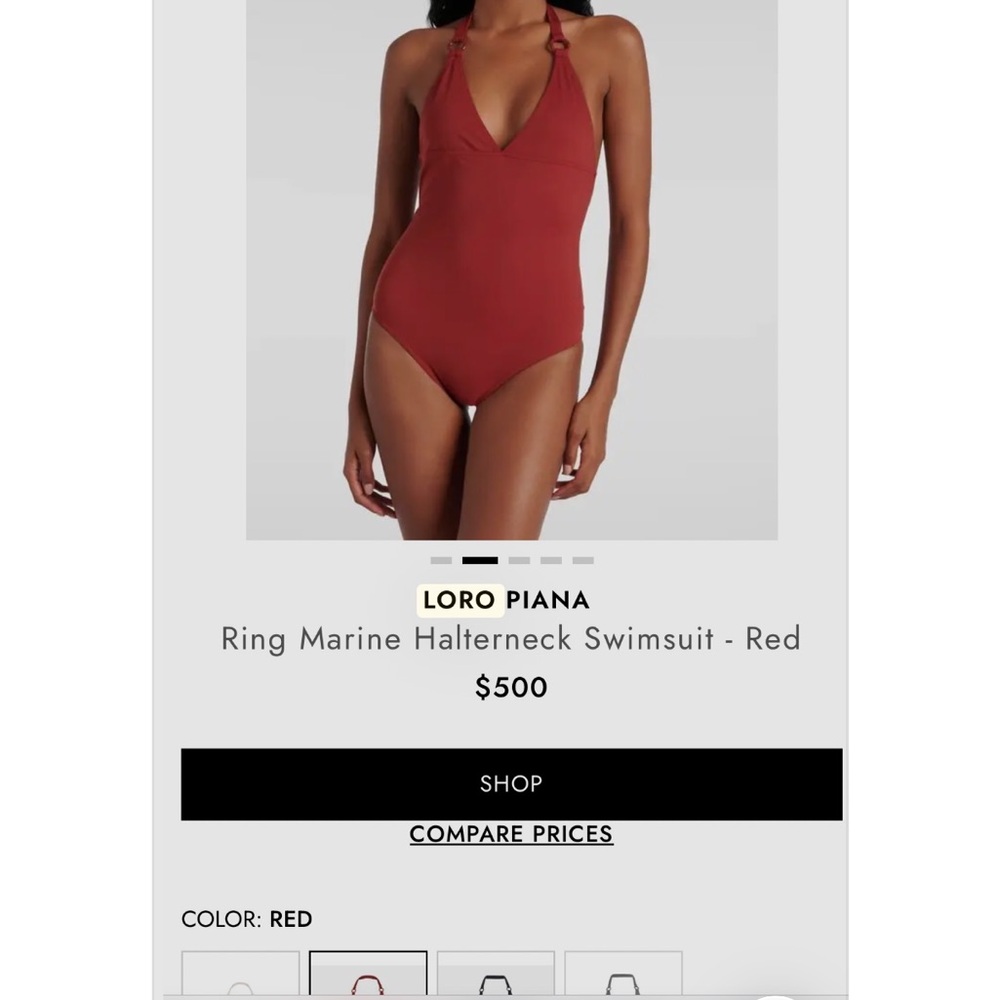 Loro Piana Red Halterneck Swimsuit